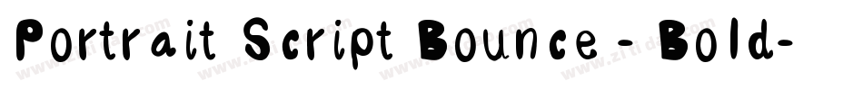 Portrait Script Bounce - Bold字体转换